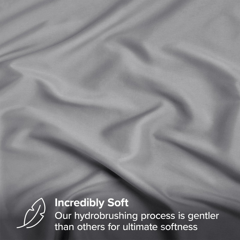 Meliah Microfibre Brushed Fitted Bed Sheet, Kingsize (5'), Grey