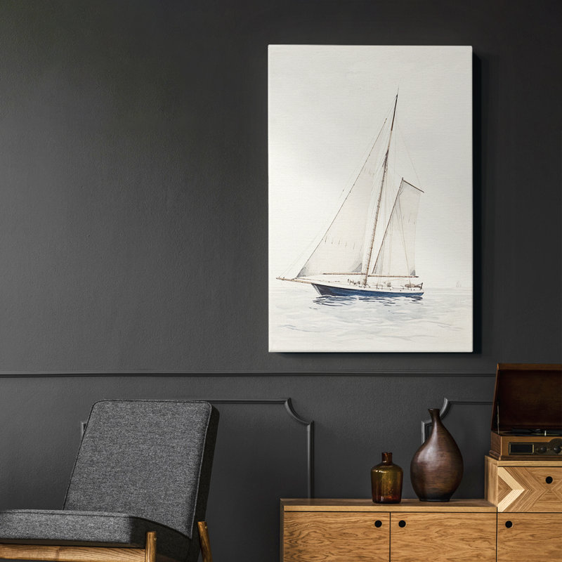 Impression nautique rétro I - impression sur toile tendue, H 61 po x l 41 po, Toile tendue