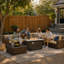 Ensemble de conversation de patio en osier avec coussins-1361813852-1361813853-1361813855