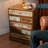 Retro Solid Wood Accent Cabinet