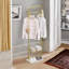 Metal Double Coat Stand With 4 Hooks And Hanging Rail