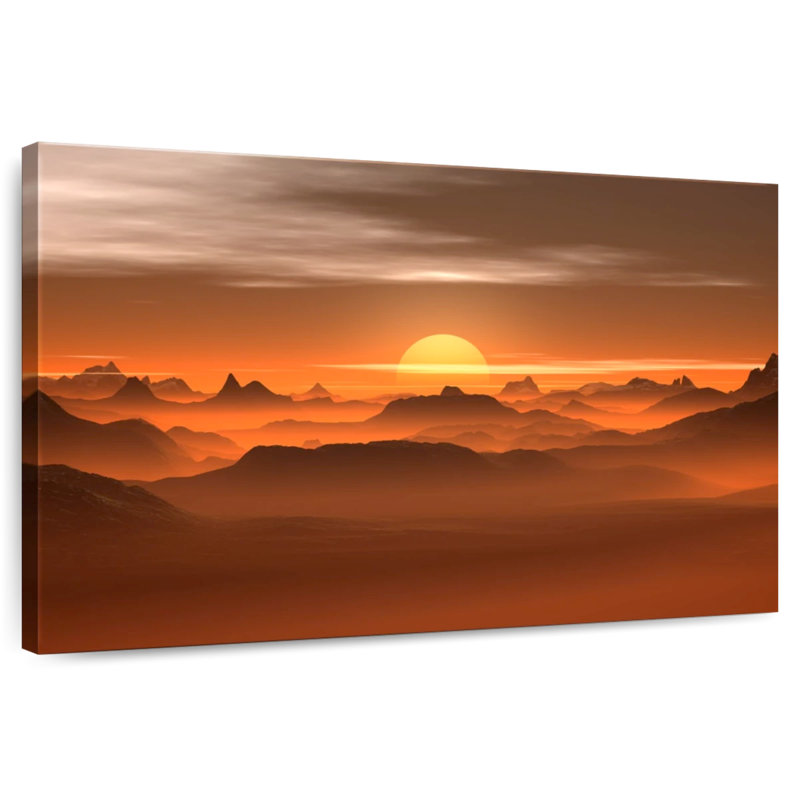 Alvord, vue magnifique sur le coucher de soleil, H 30 po x l 45 po