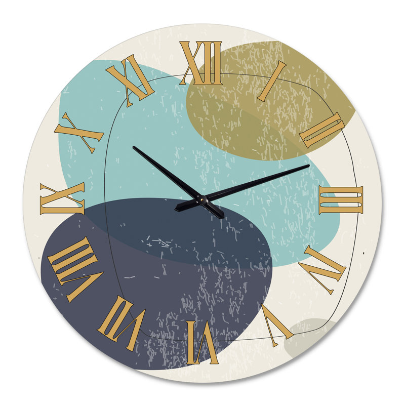 Minimal élémentaire organique et géométrique compostions XXXIX - horloge murale moderne, Grand