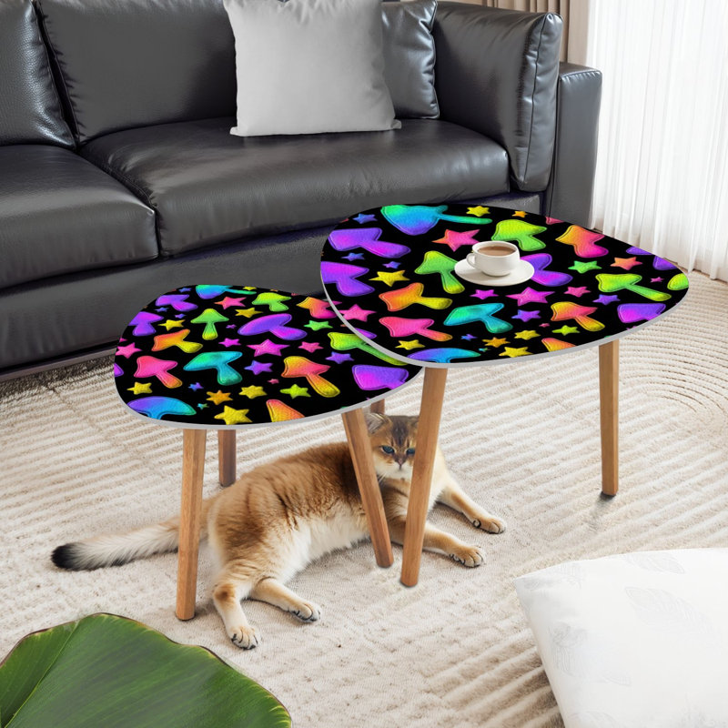 Ensemble de 2 tables basses gigognes Triangle