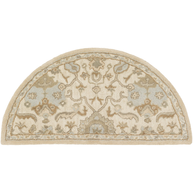 Tapis oriental multicolore en laine touffeté à la main Arden, Rectangle 2 pi x 4 pi