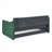 Twin Size Daybed with Trundle, Upholstered Tufted Sofa Bed with Waved Shape Arms, Green, Space-Saving Sofa Bed for Bedroom or Living Room (80.5"x44.5"x33.5")-1984913117