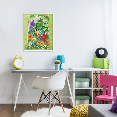 Terrarium Bug Garden Framed Giclee, design by Kay Widdowson