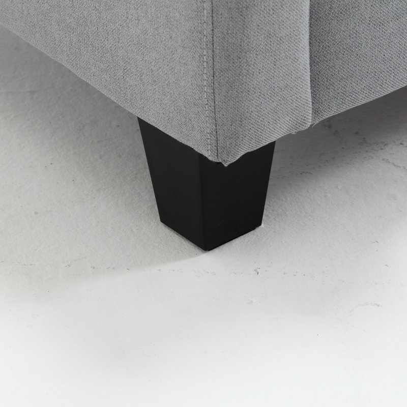 Canapé surdimensionné gris avec coussins confortables et structure en contreplaqué 3 pour la maison -, Gris