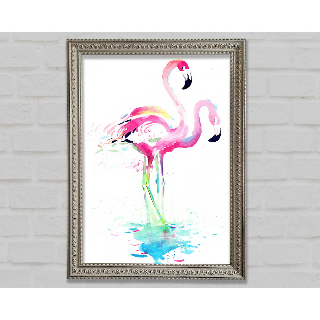 Flamingo Aquarell - Druck