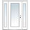 Portes d'entrée pré-montées lisses en fibre de verre apprêtée lisse