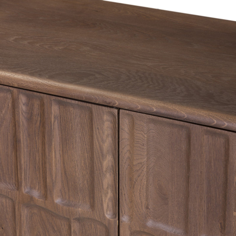 Ezri 67 in. W Solid Wood Sideboard, Cocoa Oak