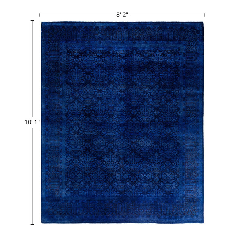 Tapis unique noué à la main mauve Fine Vibrance 8 pi 2 po x 10 pi 1 po