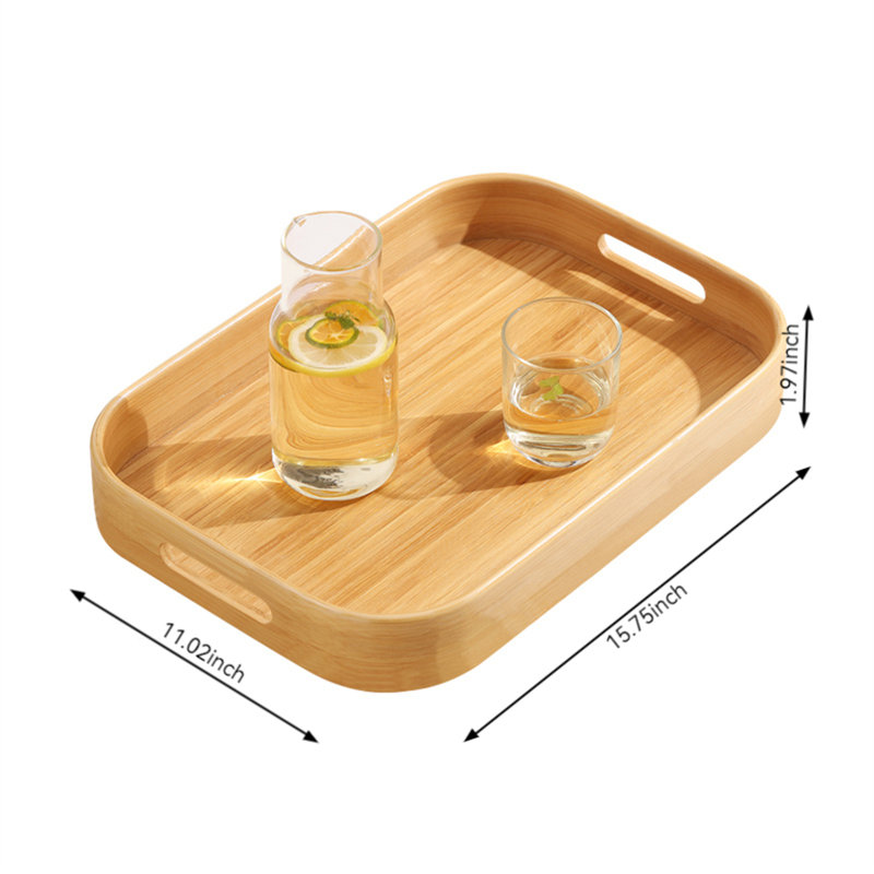 Shuab Bamboo Tray, 1.97" H x 11.02" W x 15.75" D