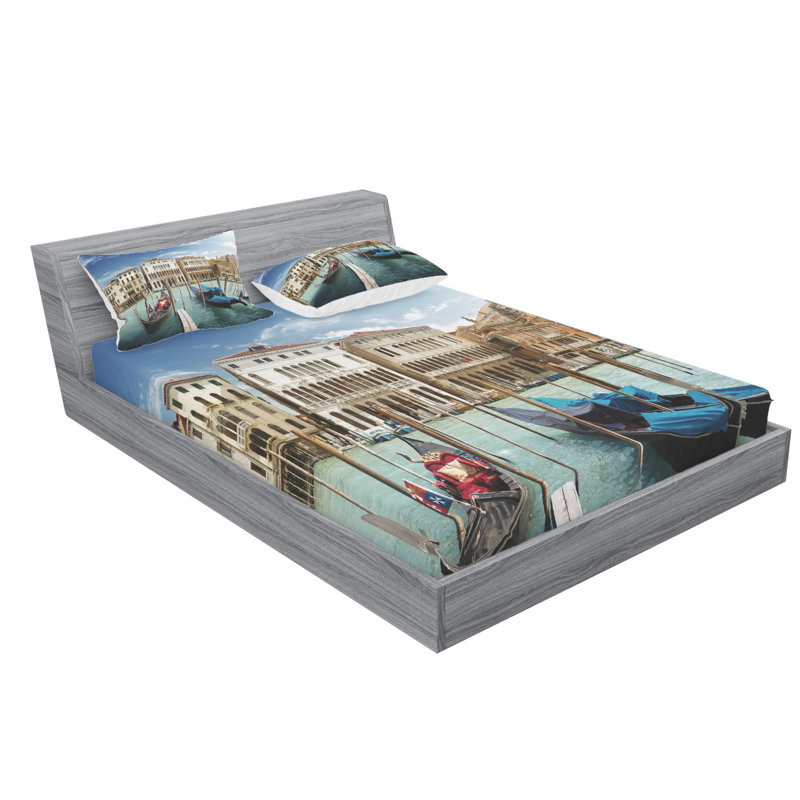 Microfiber Sheet Set, Queen Sheet Set with Fitted Sheet