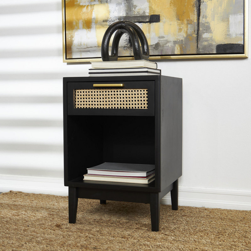 Table de chevet Amylee, Noir