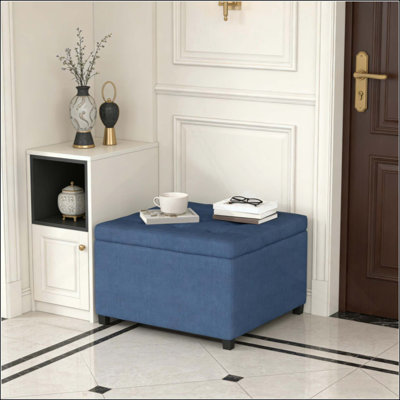 Banc de hall d'entrée, banc de repose-pieds rond avec rangement, banc de canapé