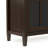 Warm Shaker 39"W Solid Wood Transitional Medium Storage Media Cabinet with Open Cubbies and Glass Doors-322827574