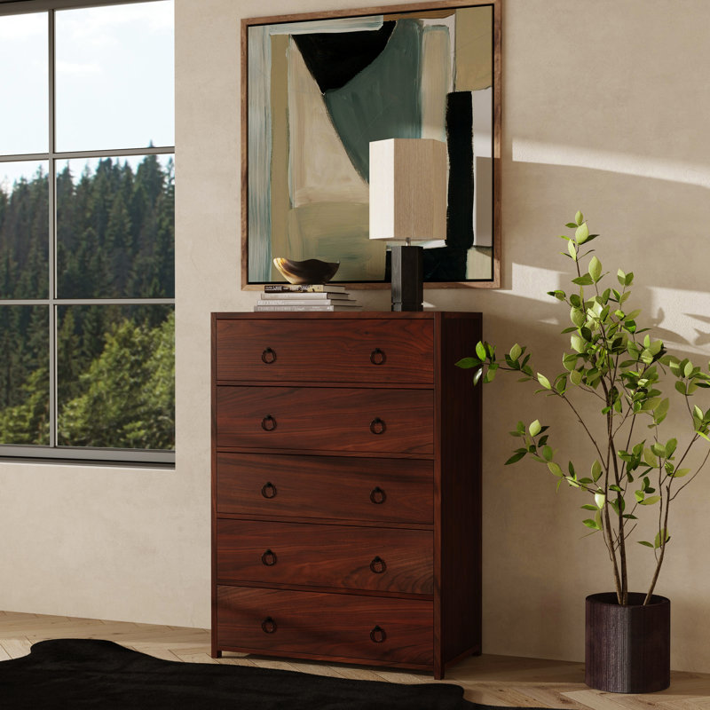 Elin 5 Drawer Dresser, Brown