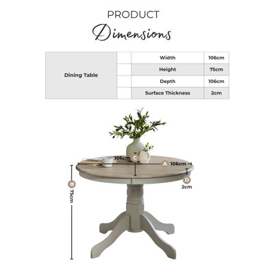 Tamala Round Solid Wood Dining Table