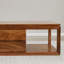 Table basse avec tiroirs et rangement ouvert