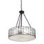 Mundelein 3 - Light Black/Silver Drum Pendant