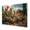 Corail vert champ de cactus II - décoration murale florale en métal