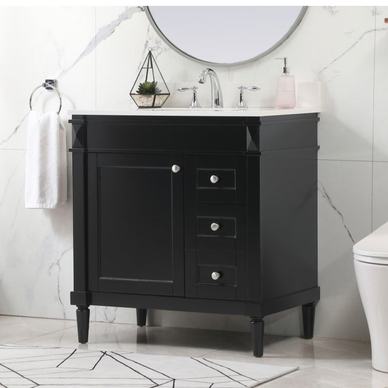 Readington 32'' Single Bathroom Vanity, Black
