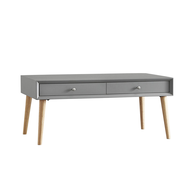 Table basse avec rangement Weare, Gris givré