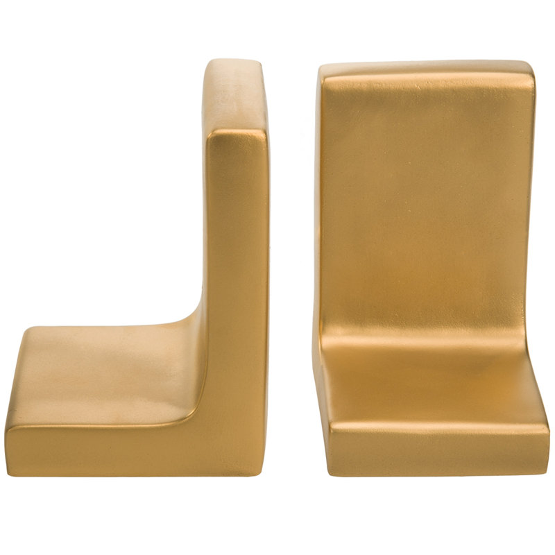 Gold Decorative Modern Concrete Bookends