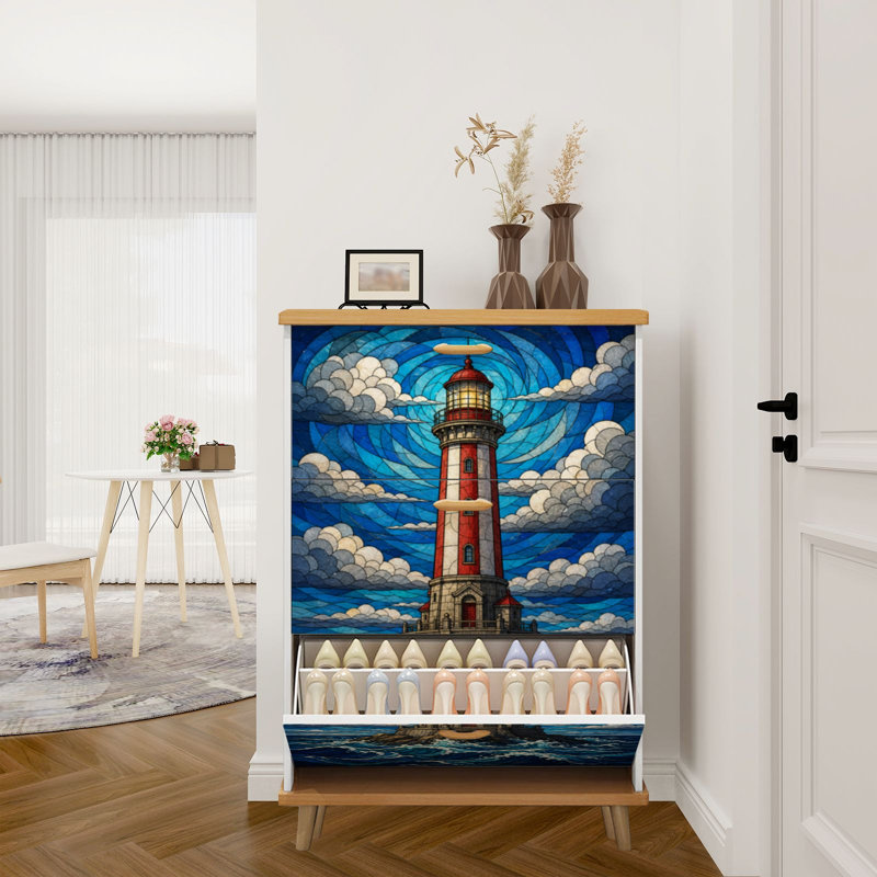 Armoire de rangement pour chaussures avec 3 tiroirs rabattables pour organisateur de rangement pour chaussures