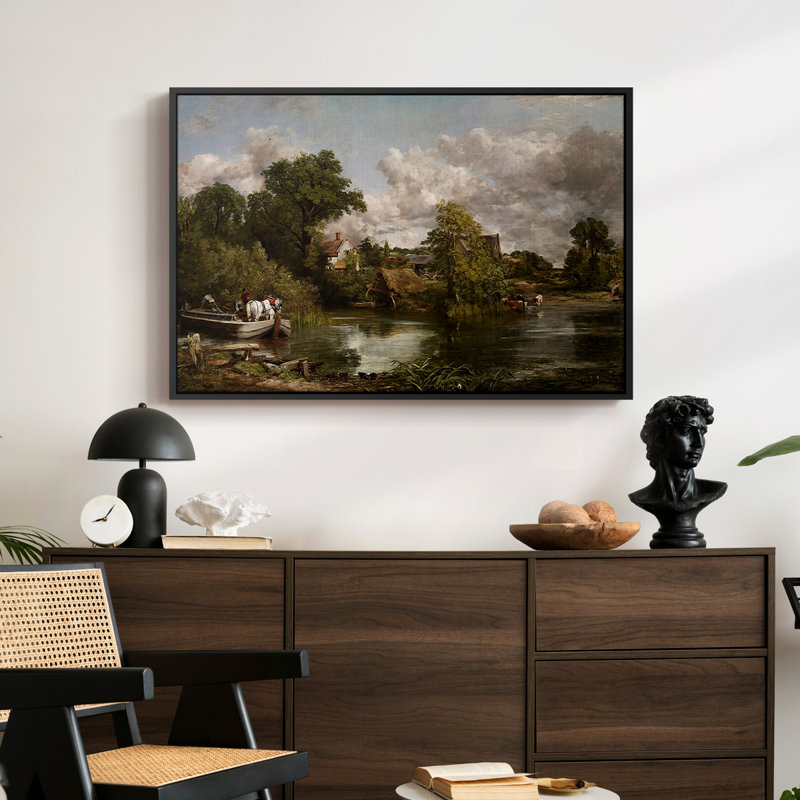 «The White Horse», 1819 - John Constable, toile tendue avec châssis, 24 po x 36 po, Doré