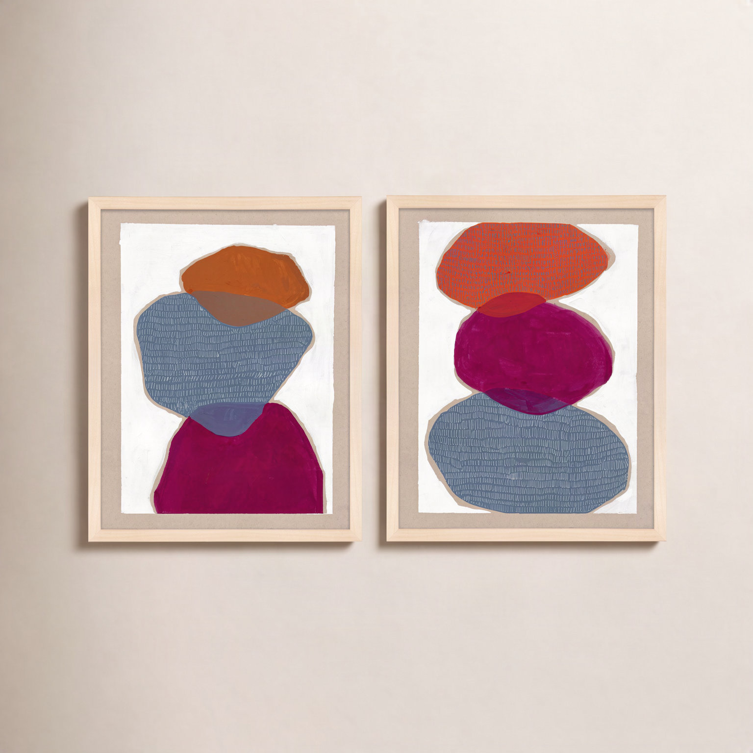 Leola "Counterbalance" 2-Piece Painting Set, Maple, 30" H x 24" W x 1.25" D