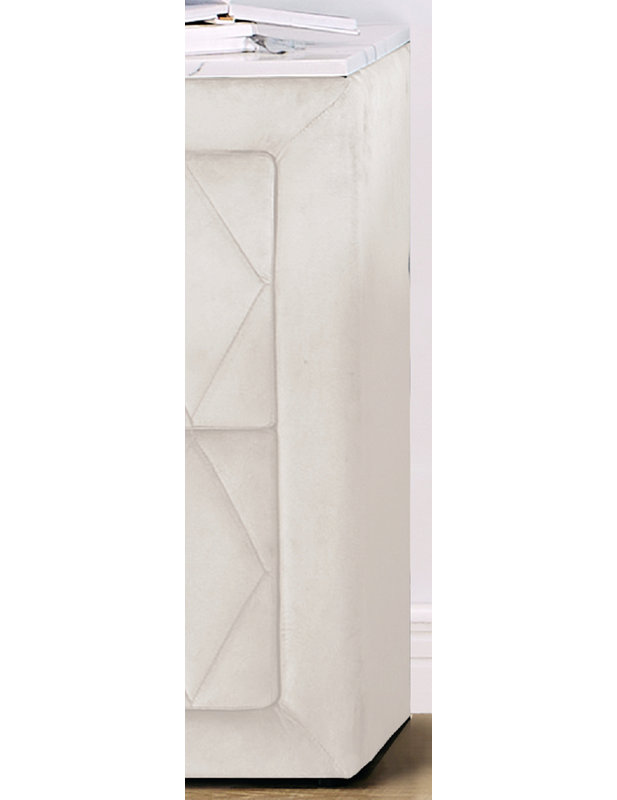 Button Tufted Nightstand With 2 Storage Drawers
