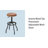 Acacia Wood Seat Pneumatic Adjustable Work Stool
