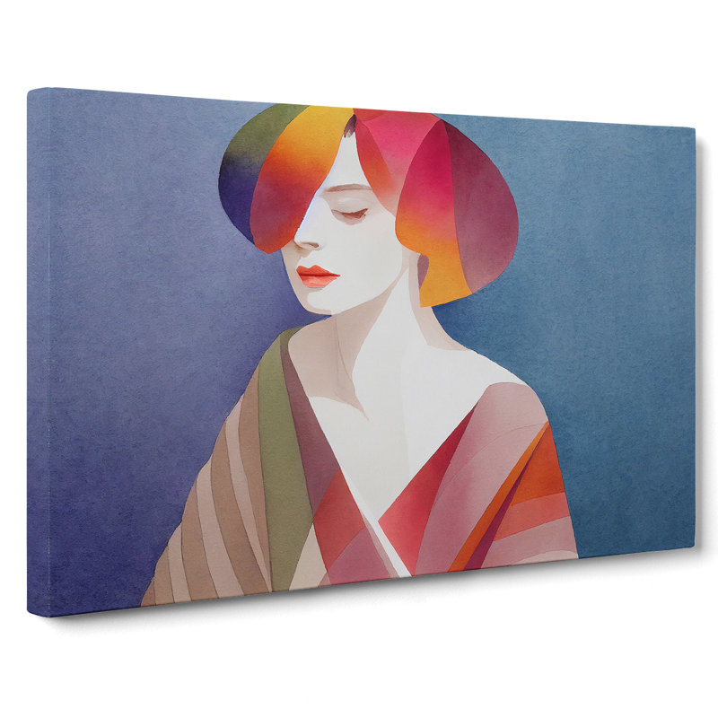 Woman In Watercolour Vol.1 Abstract - Wrapped Canvas Print, 35cm H x 50cm W x 3cm D
