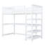 Lit mezzanine simple avec tablettes de rangement et bureau sous le lit, blanc-1729891212-1729891213