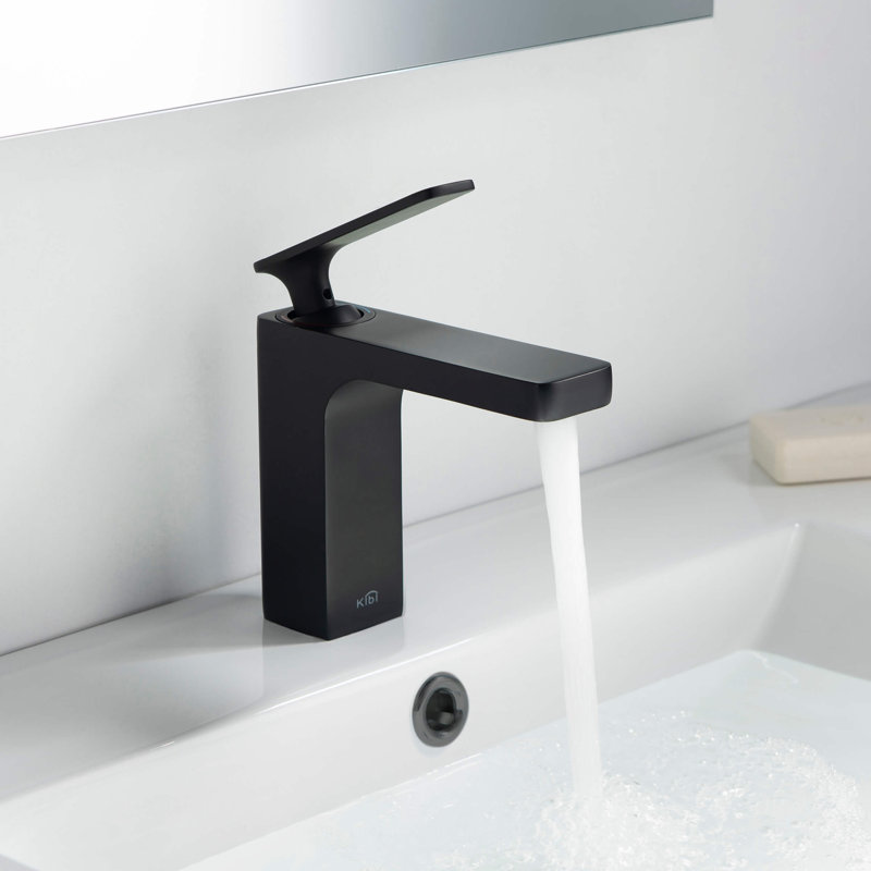 Infinity Single-handle Bathroom Faucet, Matte Black, Without Pop Up Drain