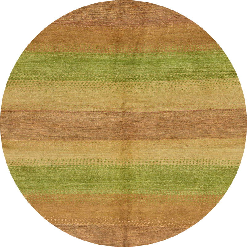 Tapis décoratif multicolore à motif abstrait, Rond 8 pi