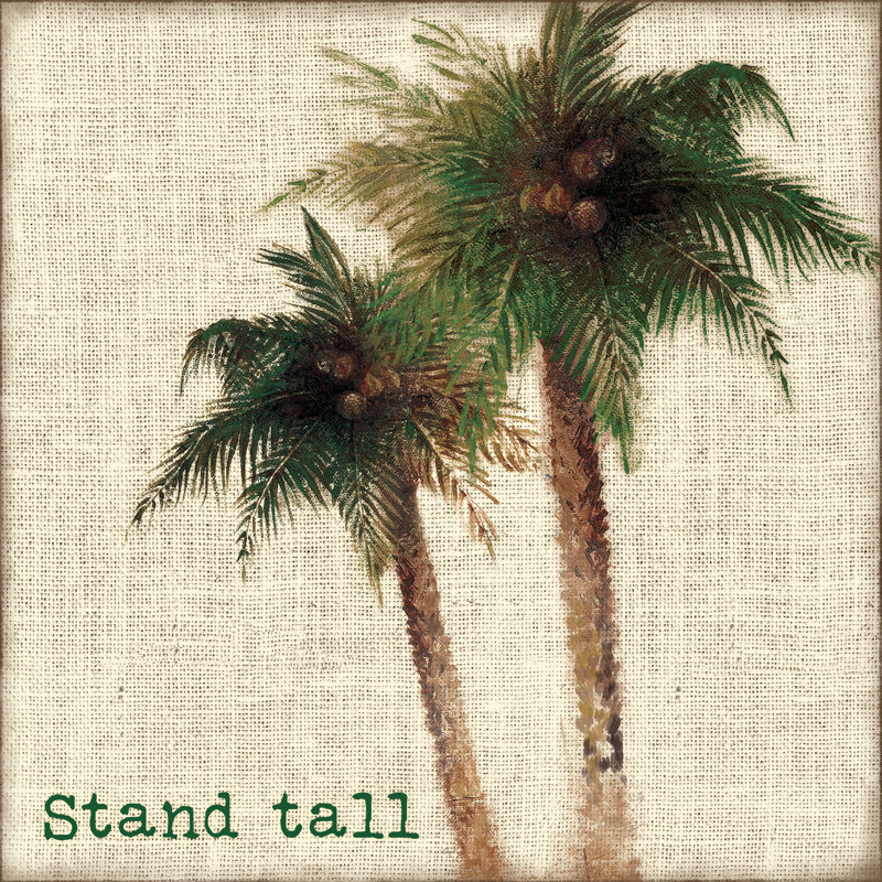 Stand Tall Palmtrees - Wrapped Canvas Painting, 51cm H x 51cm W x 3.8cm D