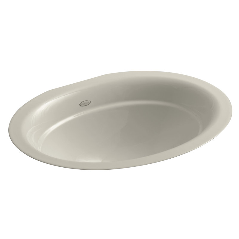 Serif Metal Oval Undermount Bathroom Sink, Sandbar