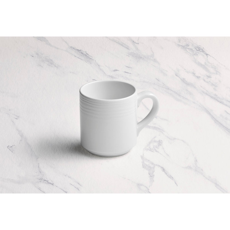 Premium Porcelain Stackable Coffee Mug | Ivory | 10oz | Microwave & Dishwasher Safe