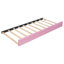 Lit plateforme tapissier capitonné de taille XL avec lit gigogne XL-596927822