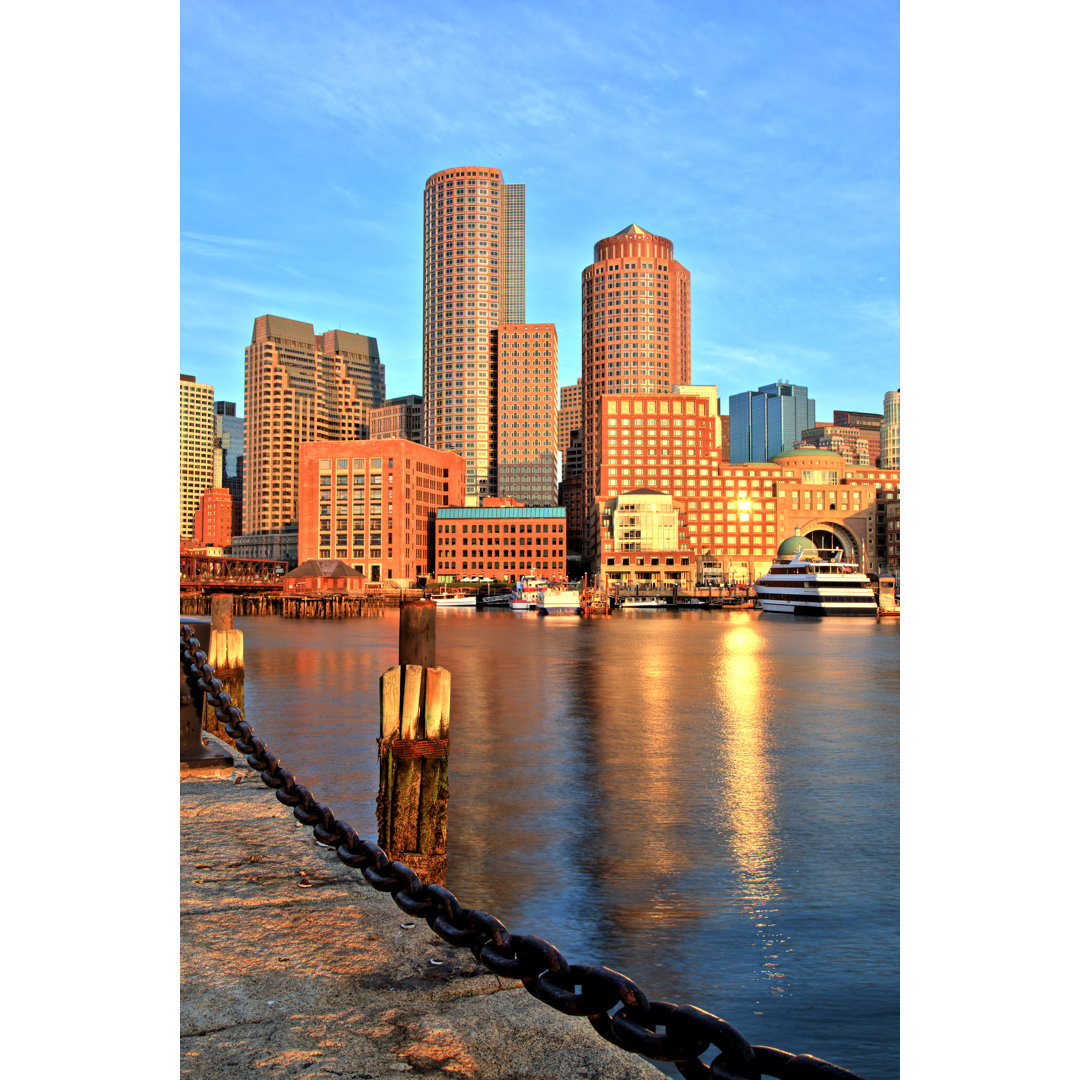 Boston Skyline bei Sonnenaufgang - Druck