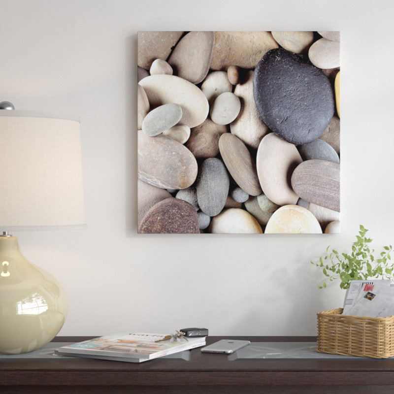 Galets bruns par PhotoINC Studio - Giclèe sur toile tendue avec châssis, H 12 po x l 12 po x P 0,75 po, Toile tendue