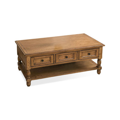 Retro Solid Wood Rectangular Coffee Table