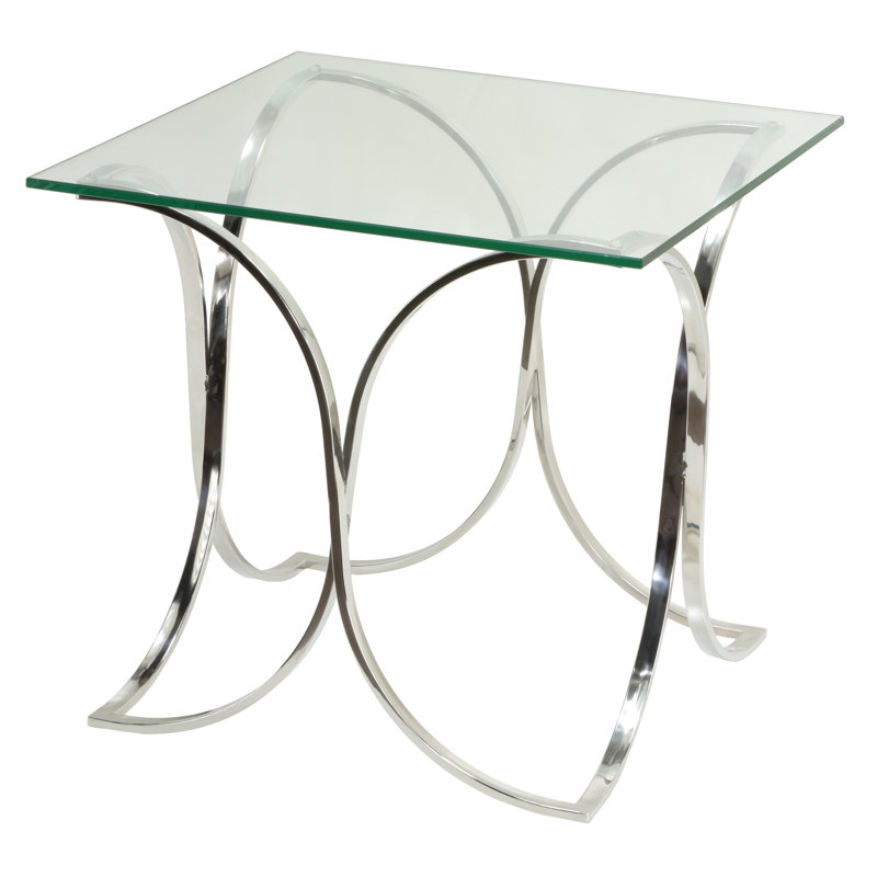 Gaudette Glass Top End Table