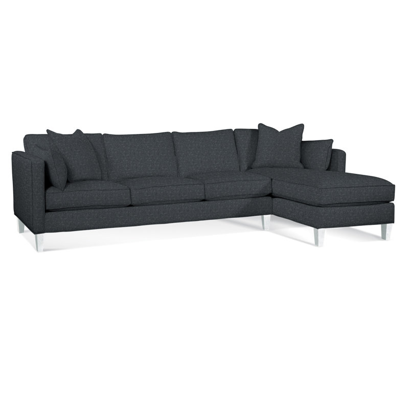 Lenox Chaise Sectional, Right Hand Facing, Frost White, Basic Navy; 0317-61