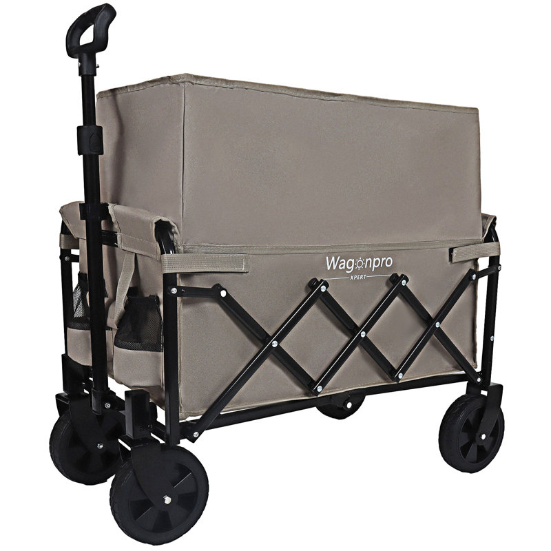 Expandable Dual-Layer Utility Wagon, Beige