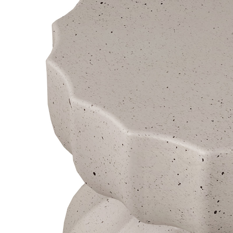 Table d'appoint d'extérieur 2 pièces, White