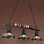 Luminaire suspendu en forme de cloche avec lumières en bois pour table de billard 3 lumières Kasha